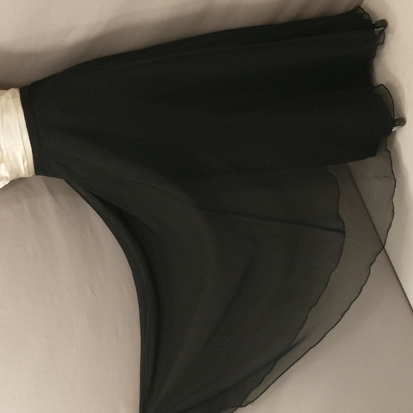 Black Maxi Skirt Sheer Chiffon over Opaque Floaty Floor Length w/issues Costume - Picture 2 of 8